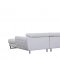 S266 Sectional Sofa in White Leather by Beverly Hills