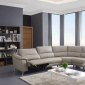 951 Power Motion Sectional Sofa Light Grey Leather by ESF