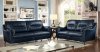 Nichola Sofa CM6008BL in Dark Blue Leatherette w/Options