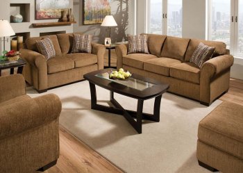 51235 Torilyn Sofa in Walnut Fabric by Acme w/Options [AMS-51235 Torilyn]