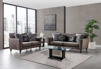 UFM801 Sofa in Grey Velvet Fabric by Global w/Options [GFS-UFM801 Grey]