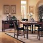 Brown Finish Square Shape Modern Dining Room