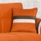 Metro Life Sofa Bed in Orange Fabric by Casamode