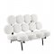 Othello Sofa in White Leather by Modway