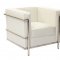 Charles Petite Leather Sofa in White by Modway w/Options