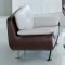 Grey & Chocolate Bonded Leather Modern 7025 Sofa w/Options