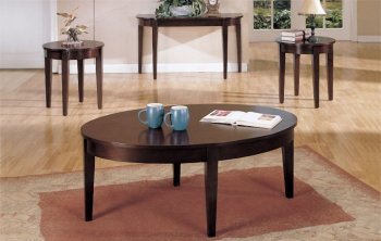 Dark Espresso Finish Contemporary 3PC Coffee Table Set [PXCT-F3052]