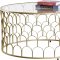 Finn Coffee Table 225 Gold Tone Steel Base by Meridian w/Options