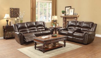 Center Hill Power Motion Sofa 9668BRW by Homelegance w/Options [HES-9668BRW-PW Center Hill]