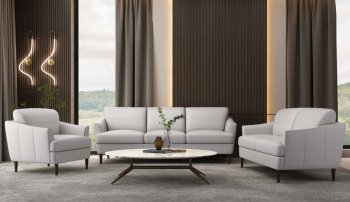 Helena Sofa 54575 in Pearl Gray Leather by MI Piace w/Options [MPS-54575 Helena MI Piace]