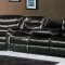 Gramercy 644 Motion Sectional Sofa in Black Bonded Leather