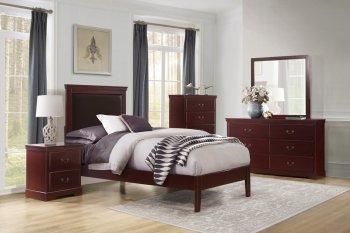 Seabright Youth Bedroom Set 4Pc 1519 in Cherry by Homelegance [HEKB-1519CH-Seabright]