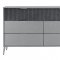 Enzo Bedroom Set 5Pc in Dark Gray by Global w/Options