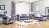 Sahara Sofa & Loveseat Set in Gray Fabric w/Options