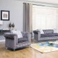 Sahara Sofa & Loveseat Set in Gray Fabric w/Options