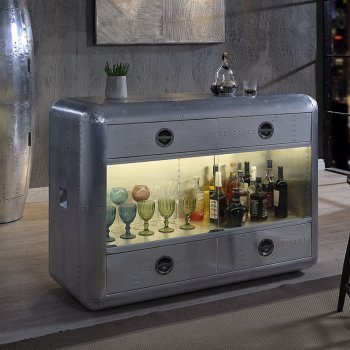 Wine Cabinet AC02391 in Aluminum by Acme [AMWC-AC02391]