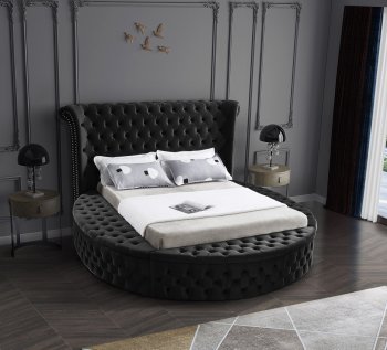 Luxus Velvet Bed in Black by Meridian w/Options [MRB-Luxus Black]