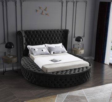 Luxus Velvet Bed in Black by Meridian w/Options