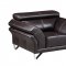 U7590 Sofa in Walnut Bonded Leather by Global w/Options