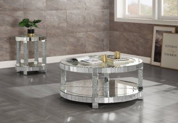 Noralie Coffee Table 88025 in Mirror by Acme w/Options [AMCT-88025 Noralie]