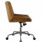 Ambler Office Chair 92499 Saddle Brown Top Grain Leather by Acme