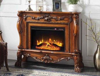 Dresden Fireplace AC01309 in Cherry Oak by Acme [AMFP-AC01309 Dresden]