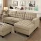 Norma Sectional Sofa CM6440 in Beige Linen-Like Fabric