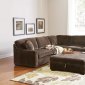 500703 Luka Sectional Sofa in Coffee Bean Fabric by Coaster