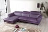 Orchard Sectional Sofa Purple Leather by Beverly Hills