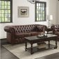 Tiverton Sofa & Loveseat Set 9335BRW in Brown by Homelegance