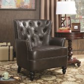 902652 Accent Chair Set of 2 in Dark Brown Leatherette by Coaste