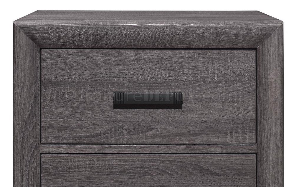 Ryan Bedroom Set 5Pc in Dark Gray by Global w/Options