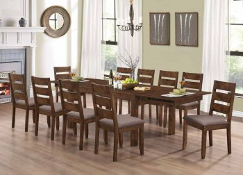 Alston Dining Table 107241 in Knotty Nutmeg by Coaster w/Options [CRDS-107241 Alston]