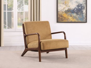 Foster Accent Chair Set of 2 902271 in Honey Fabric by Coaster [CRAC-902271 Foster]