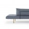 Zeal Sofa Bed in Light Blue w/Brass Legs by Innovation