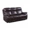 Perfiel Motion Sofa LV00066 Dark Brown Leather by Acme w/Options