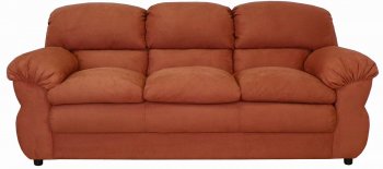 Persimmon Fabric Contemporary Sofa & Loveseat Set w/Options [PMS-6400-Persimmon]