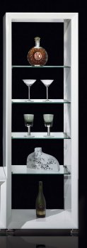 White Finish Modern Standing Cabinet w/Five Shelves [GRBU-E62WH]