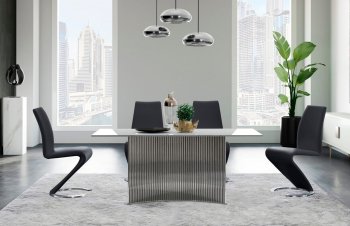 D7070DT Dining Table by Global w/Optional D9002DC-BLK Chairs [GFDS-D7070DT-D9002DC]