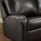 Black Bonded Leather Modern Double Reclining Sofa & Loveseat Set