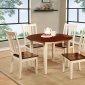 Dover II CM3326WC-RT Dining Set in White & Cherry w/Options