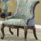 Ameena Accent Chair 50845 in Floral Periwinkle Fabric by Acme