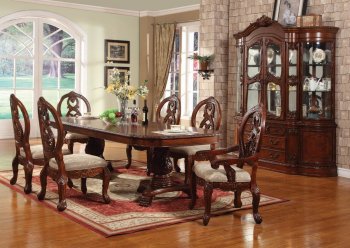 Cherry Matte Finish Classic 5Pc Dining Set w/Optional Items [WDDS-30232]