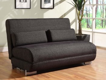 Black or Charcoal Fabric 2 Seater Sofa Bed W/Different Positions [LSSB-Yale]