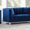 Mariel Sofa 629 in Navy Velvet Fabric by Meridian w/Options