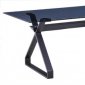 Charcoal Tinted Glass Top Dining Table with Black Base