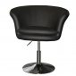 Kristina Set of 2 Swivel Chairs Black Leatherette by Whiteline