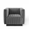 Conjure Sofa in Gray Velvet Fabric by Modway w/Options