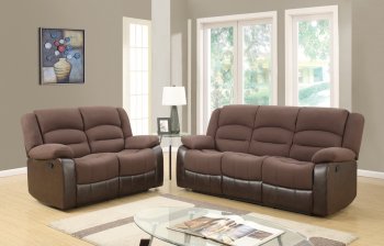 U98243 Motion Sofa in Brown Fabric by Global w/Options [GFS-U98243]