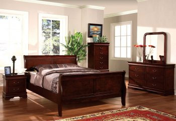 CM7825CH Louis Philippe II Bedroom in Cherry w/Options [FABS-CM7825CH Louis Philippe II]